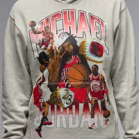 Nike Jordan Flight Fleece чоловічі Graphic Pullover Толстовка з капюшоном колір сірий
