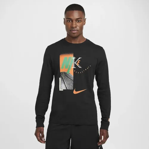 Nike мужские Long-Sleeve баскетбольные футболка цвет черный