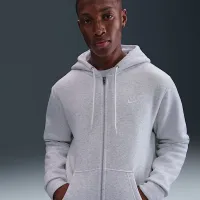 Nike Club мужские Full-Zip Fleece Толстовка с капюшоном цвет коричневый