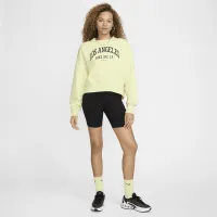 Nike Sportswear Phoenix Fleece женская Over-оверсайз Crew-Neck Graphic свитшот цвет зеленый