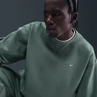 Nike Solo Swoosh чоловічі Fleece Crew колір сірий