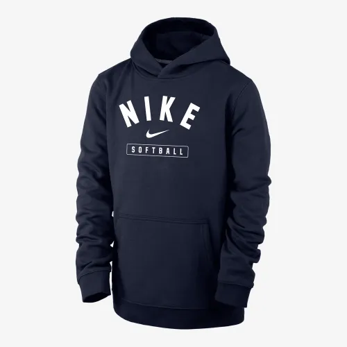 Nike Big дитячі Softball Pullover Толстовка з капюшоном блакитний