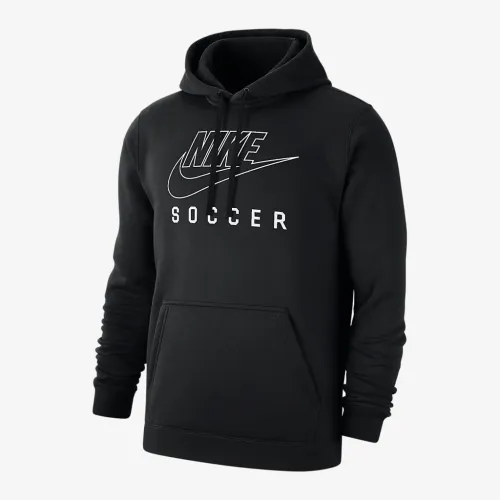 Nike Swoosh Club Fleece чоловічі Soccer Pullover Толстовка з капюшоном колір чорний