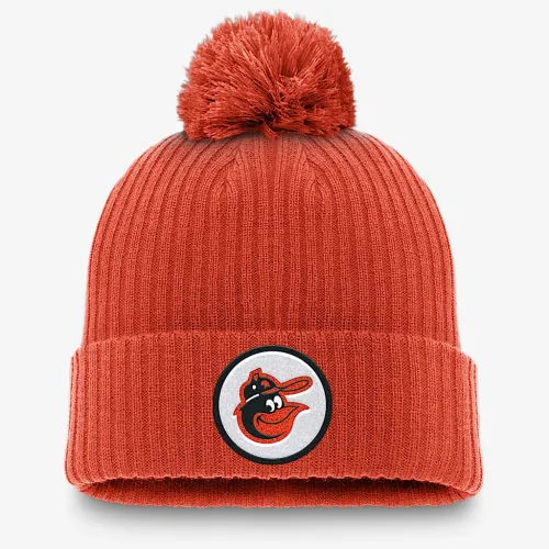 Baltimore Orioles Cooperstown Peak мужские Nike MLB Cuffed Pom Beanie Orange
