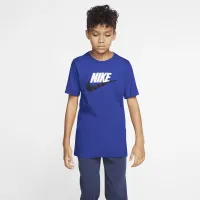 Nike Sportswear Big детские хлопковыефутболка синий