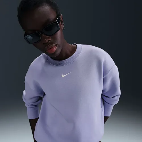 Nike Sportswear Phoenix Fleece женская оверсайз Crew-Neck свитшот цвет фиолетовый