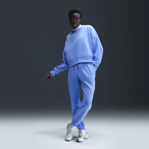Nike Sportswear Phoenix Fleece женская С высокой Талией оверсайз Sweatpants синий