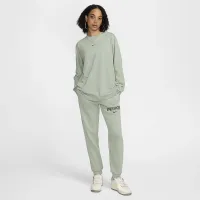 Nike Sportswear женская Loose Long-Sleeve футболка цвет зеленый