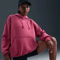 Nike Sportswear Phoenix Fleece жіноча оверсайз Pullover Толстовка з капюшоном колір фіолетовий