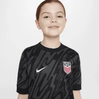 USA 2024 Stadium Goalkeeper Big детские Nike Dri-FIT Soccer Short-Sleeve Replica Jersey цвет черный