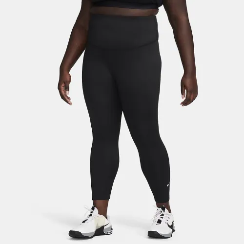 Nike Therma-FIT One жіноча З високою талією 7/8 лосіни (великі розміри) колір чорний