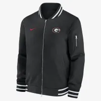 Georgia Bulldogs Sideline мужские Nike College Full-Zip Bomber Куртка цвет черный