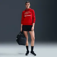 Nike женская волейбольные Pullover Толстовка с капюшоном цвет красный