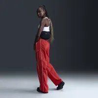 Nike Windrunner жіноча З високою талією Woven Open-Hem Pants колір червоний