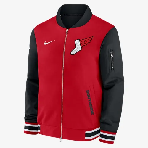 Chicago цвет белый Sox Authentic Collection City Connect мужские Nike MLB Full-Zip Bomber Куртка цвет красный