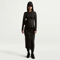 Nike Sportswear жіноча Slim Sheer Midi спідниця колір чорний