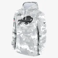 Buffalo Bills Salute to Service Primary Edge Club мужские Nike NFL Pullover Толстовка с капюшоном цвет белый