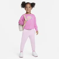 Nike Notebook Print Long Sleeve Knit Top Toddler Top Pink