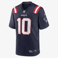 Drake Maye New England Patriots мужские Nike NFL Game Jersey синий