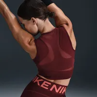 Nike Pro женская Dri-FIT Cropped Tank Top цвет красный
