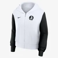 Florida State Athletic Prep Colorblocked Script Women’s Nike College Full-Zip Толстовка с капюшоном цвет белый