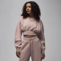 Nike Jordan Flight Fleece женская Cropped свитшот Pink