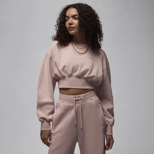 Nike Jordan Flight Fleece женская Cropped свитшот Pink