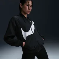 Nike Sportswear Classic женская Loose UV Protection Full-Zip Logo Куртка цвет черный