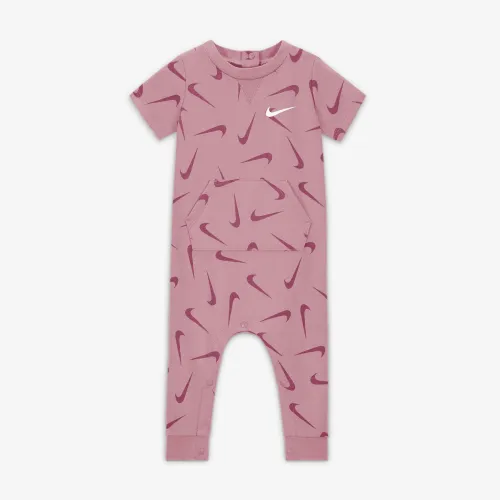 Nike Baby (3-6M) Printed Short Sleeve Coverall Pink