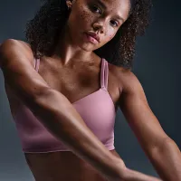 Nike Zenvy Strappy жіноча Light-Support Padded Sports Bra колір фіолетовий