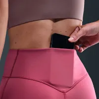 Nike Universa женская С высокой Талией 7/8 лосины with No Front Seam цвет фиолетовый