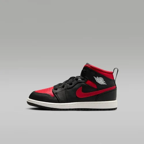 Nike Jordan 1 Mid Little детские Кроссовки цвет черный
