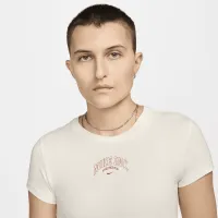Nike Sportswear Chill Knit жіноча Cropped футболка колір коричневий