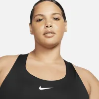 Nike Swoosh жіноча Medium-Support Padded Sports Bra Tank (великі розміри) колір чорний