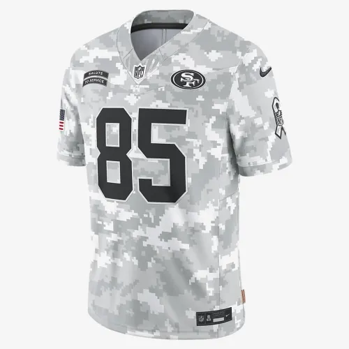 George Kittle San Francisco 49ers Salute to Service мужские Nike Dri-FIT NFL Limited Jersey цвет белый