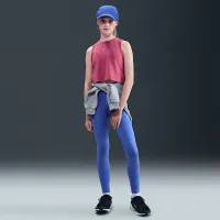 Nike Pro Girls' Dri-FIT тренировочные Tank Top цвет фиолетовый