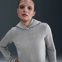 Nike Sportswear Phoenix Fleece женская Shrunken Толстовка с капюшоном цвет серый