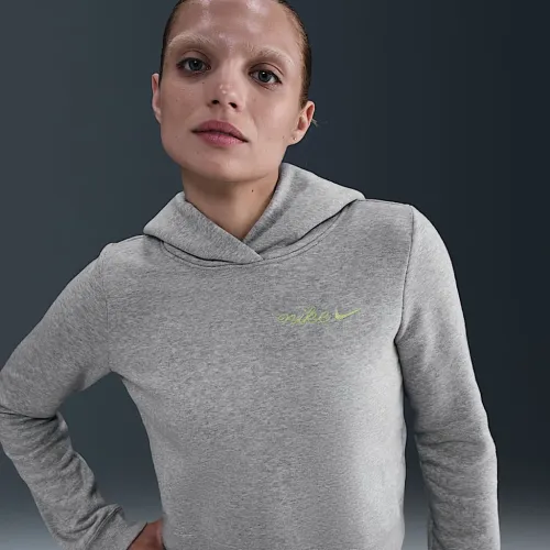 Nike Sportswear Phoenix Fleece жіноча Shrunken Толстовка з капюшоном колір сірий