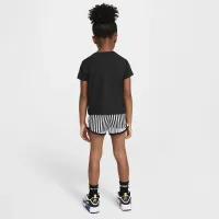 Nike Dri-FIT Femme Pop Toddler футболка and Tempo шорти комплект колір чорний
