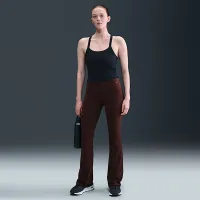 Nike Zenvy женская С высокой Талией Flaцвет красный лосины цвет красный