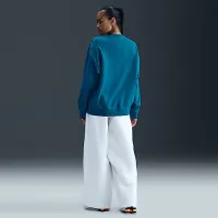Nike Sportswear Club Fleece женская Loose Crew-Neck свитшот синий