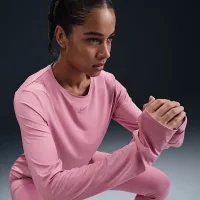Nike One Classic женская Dri-FIT Long-Sleeve Top Pink