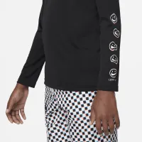 Nike Dri-FIT Big дитячі (для хлопчиків) Long-Sleeve Swim Hydroguard колір чорний