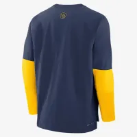 Milwaukee Brewers Authentic Collection Player чоловічі Nike Dri-FIT MLB Pullover світшот блакитний