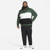 Nike Club Fleece мужские French Terry Color-Blocked Толстовка с капюшоном цвет зеленый