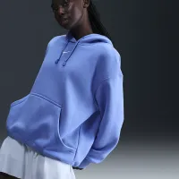 Nike Sportswear Phoenix Fleece жіноча оверсайз Pullover Толстовка з капюшоном блакитний