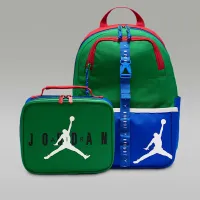 Nike Air Jordan Lunch наплічник Big дитячі наплічник (18L) and Lunch сумка (3L) колір зелений
