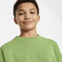 Nike Sportswear Icon Fleece Big детские оверсайз свитшот цвет зеленый
