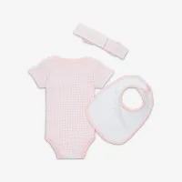 Nike Swoosh Gingham 3-Piece Box набор Baby 3-Piece Box набор Pink
