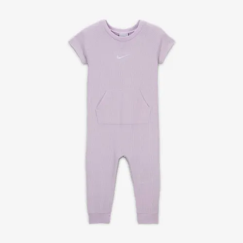 Nike Essentials Baby Short Sleeve Waffle Knit Coverall цвет фиолетовый